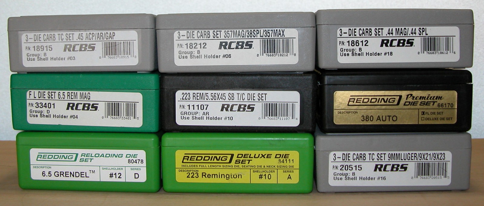 Reloading Dies - Lot of 9 - Assorted - All New With Extras