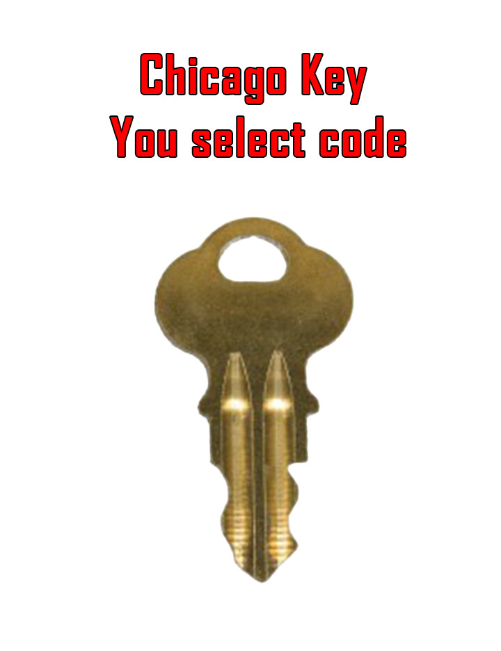 Chicago lock key that is code to code you select H2011, H2016, H2101,H2102...