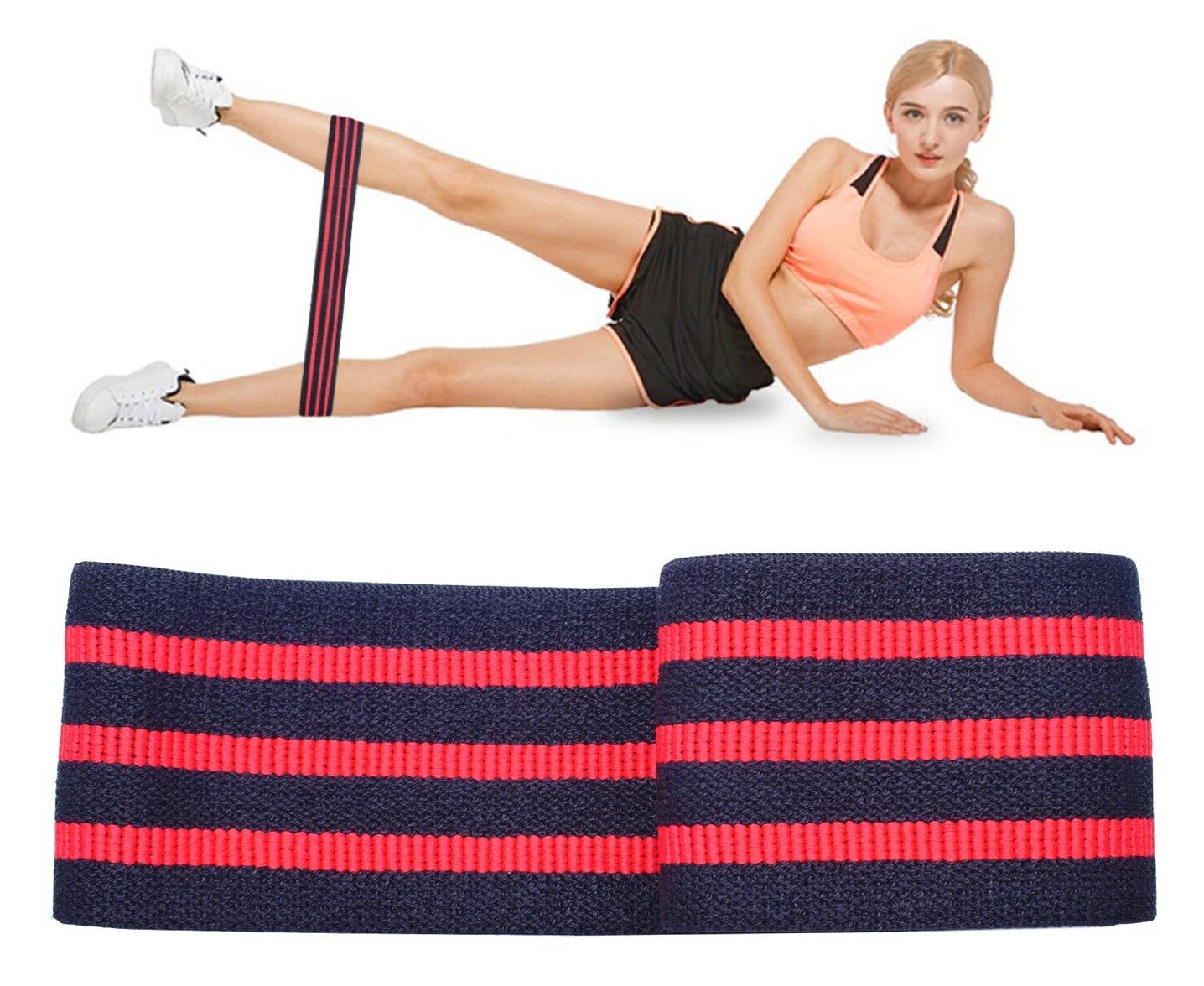 Resistance Bands for Yoga Cross-fit Fitness Pilates Exercise Workout Non-Slip
