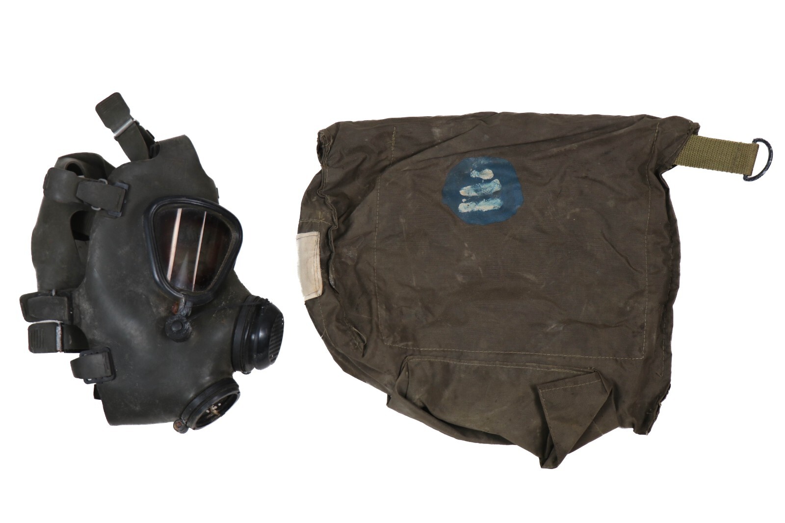 Iraqi Gas Mask with Unit Marked Bag - Iraq OIF / Desert Storm Bringback