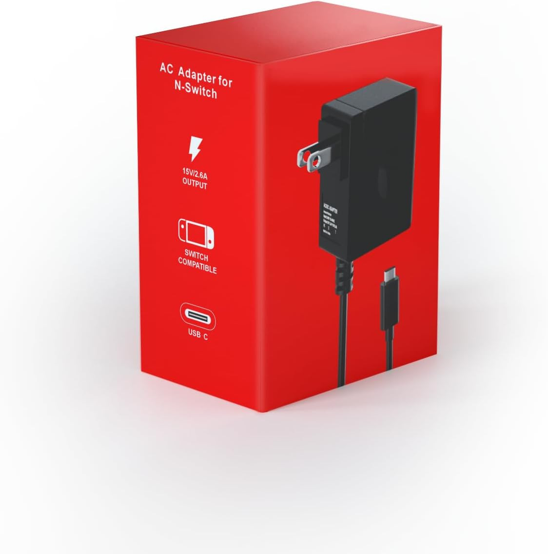 10FT Fast Charger USB-C Power Adapter for Nintendo Switch/Lite/OLED, 15V/2.6A, S