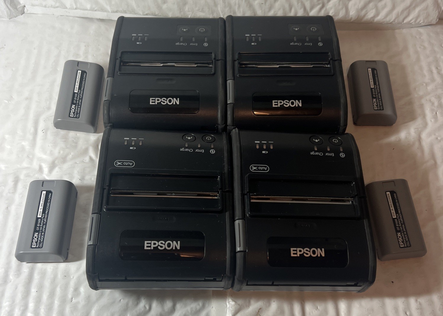 LOT OF 4 EPSON TM-P80 MODEL M316B(2) & M316D(2) THERMAL PRINTERs - UNTESTED