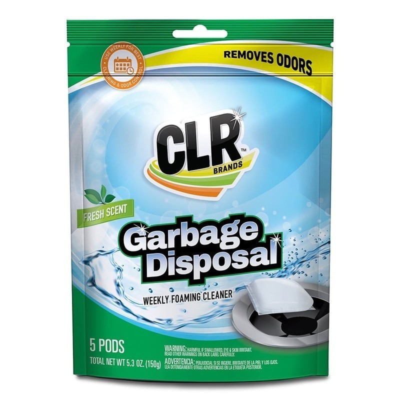 Garbage Disposal Cleaner Foaming Pods 5 Count Fresh Scent Odor Eliminator