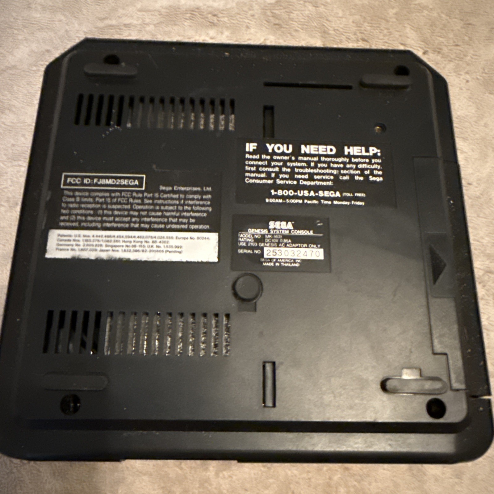 Sega Genesis Console Only Model MK-1631 **UNTESTED**