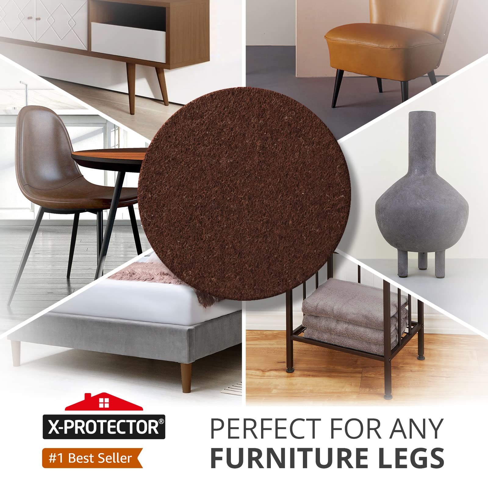 X-Protector Felt - 24 Pcs 2 - - For - Brown Felt Pads
