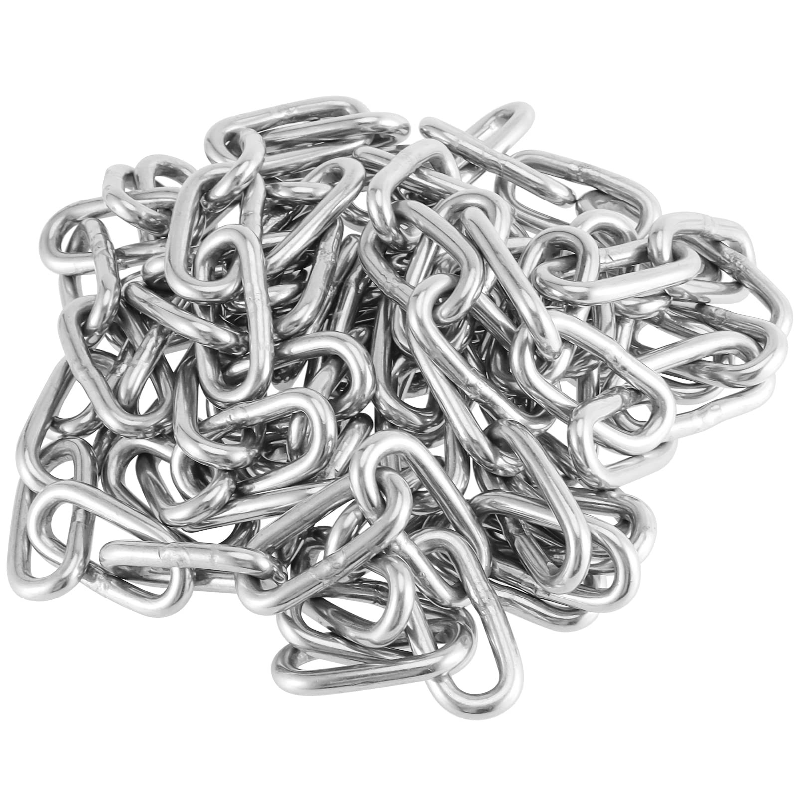HOZEON 10 Feet x 1/4 Inch 304 Stainless Steel Chain Link, Heavy Duty Metal Ch...