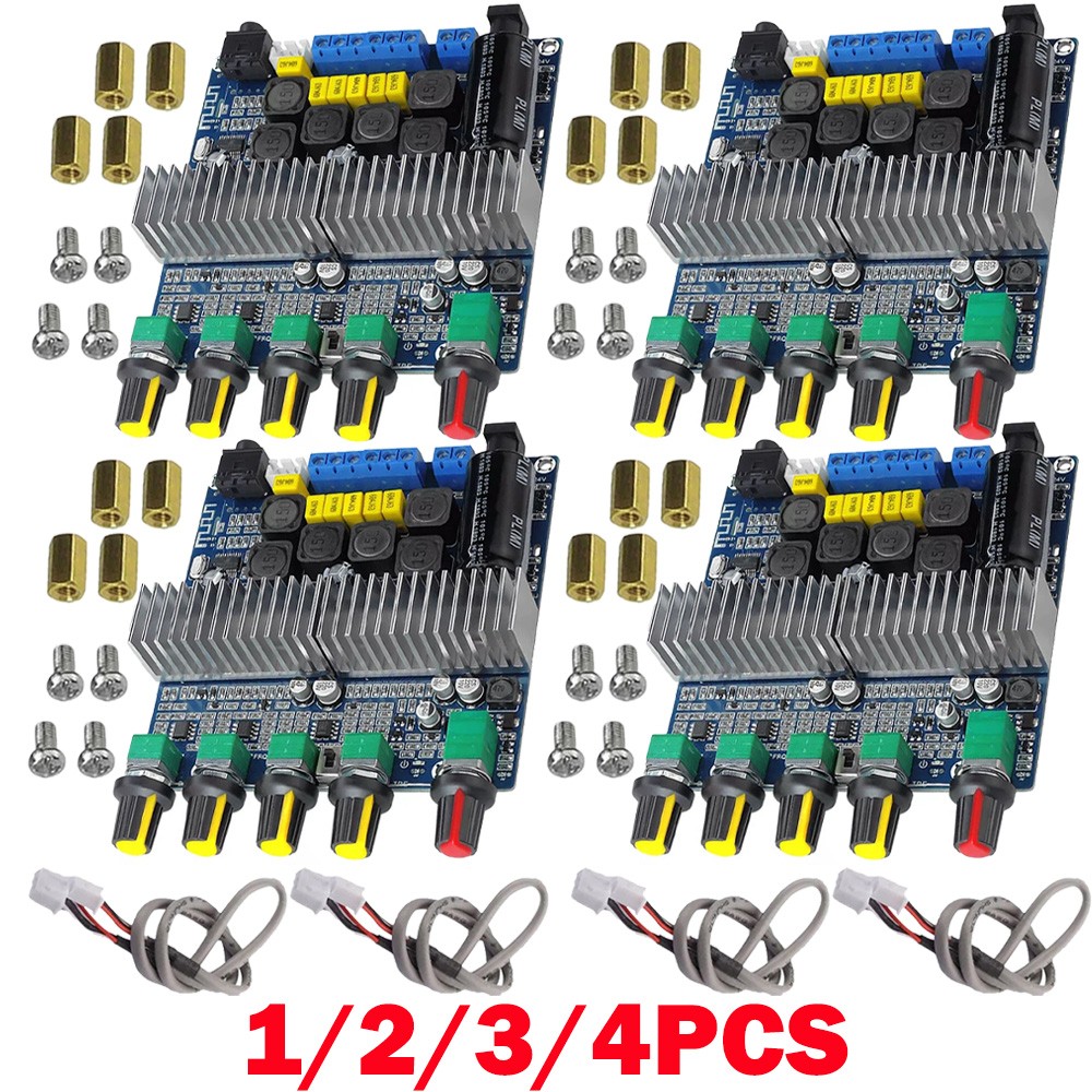 1-4Pcs TPA3116 Power Amplifier Board Digital HIFI Module 12-24V 100W+50W+50W HOT