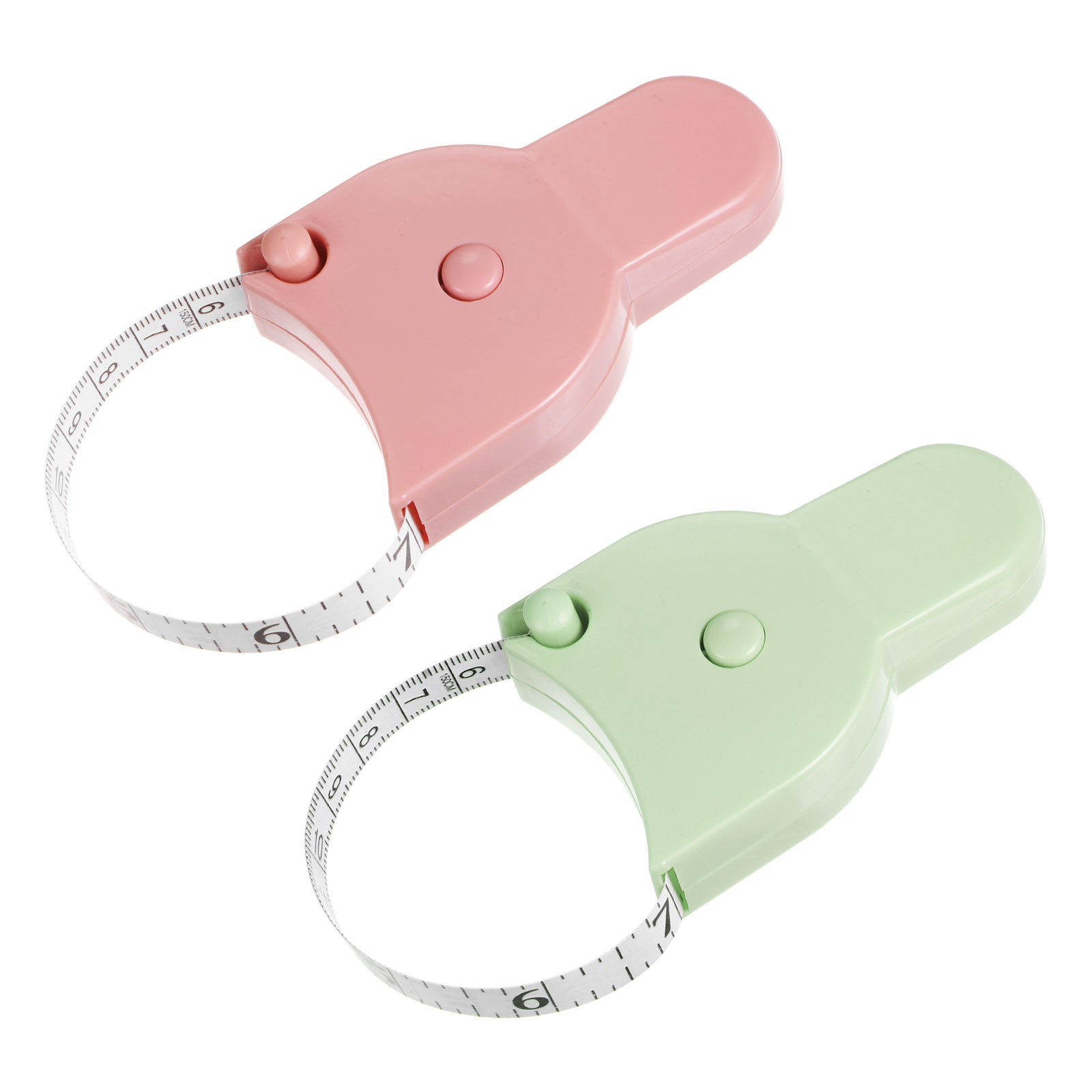 2pcs Body Measure Tape 60" 150cm Measure Retractable Measuring Tape Green Pink