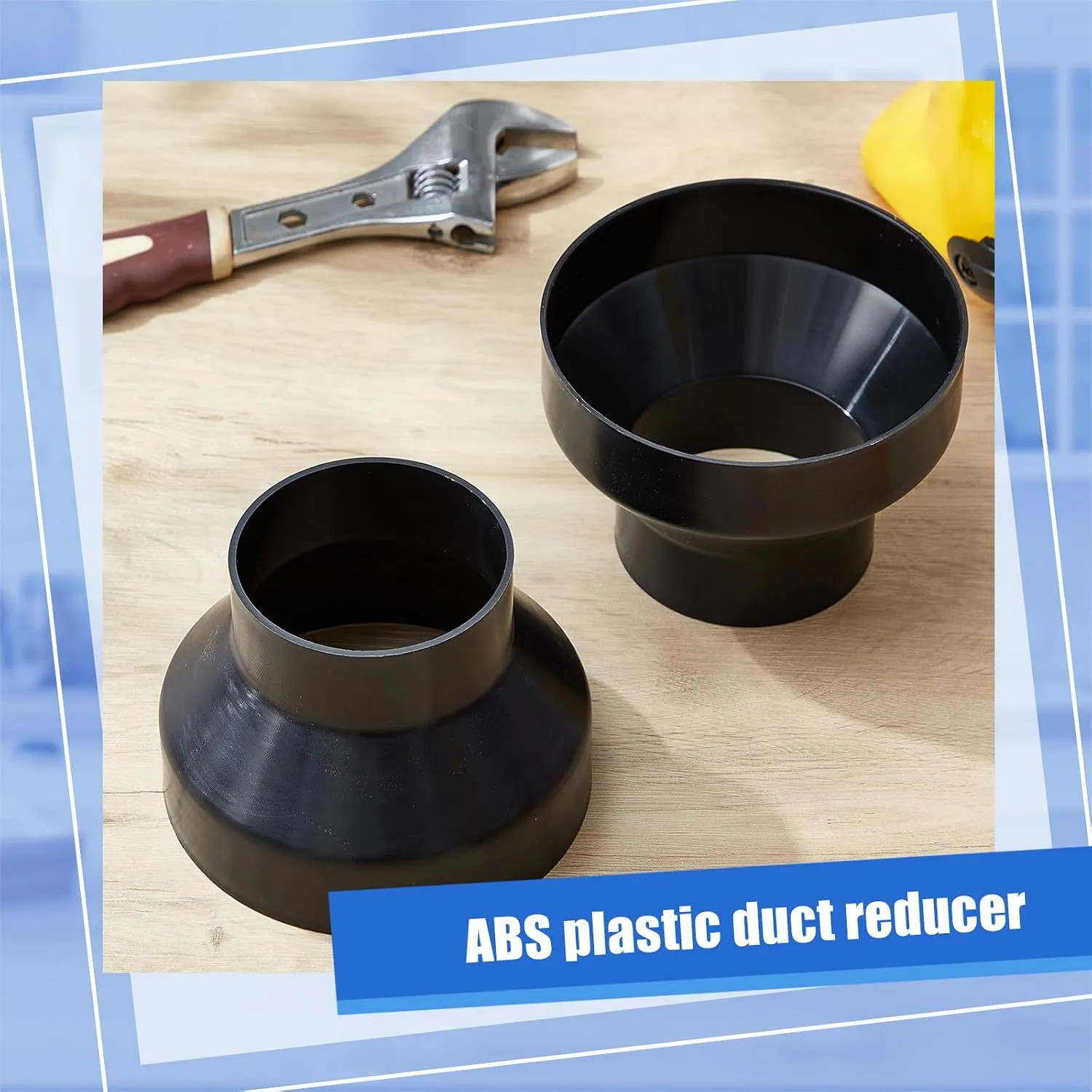 6 To 4 Inch Duct Reducer Increaser ABS Adapter For HVAC Ventilation System 2...