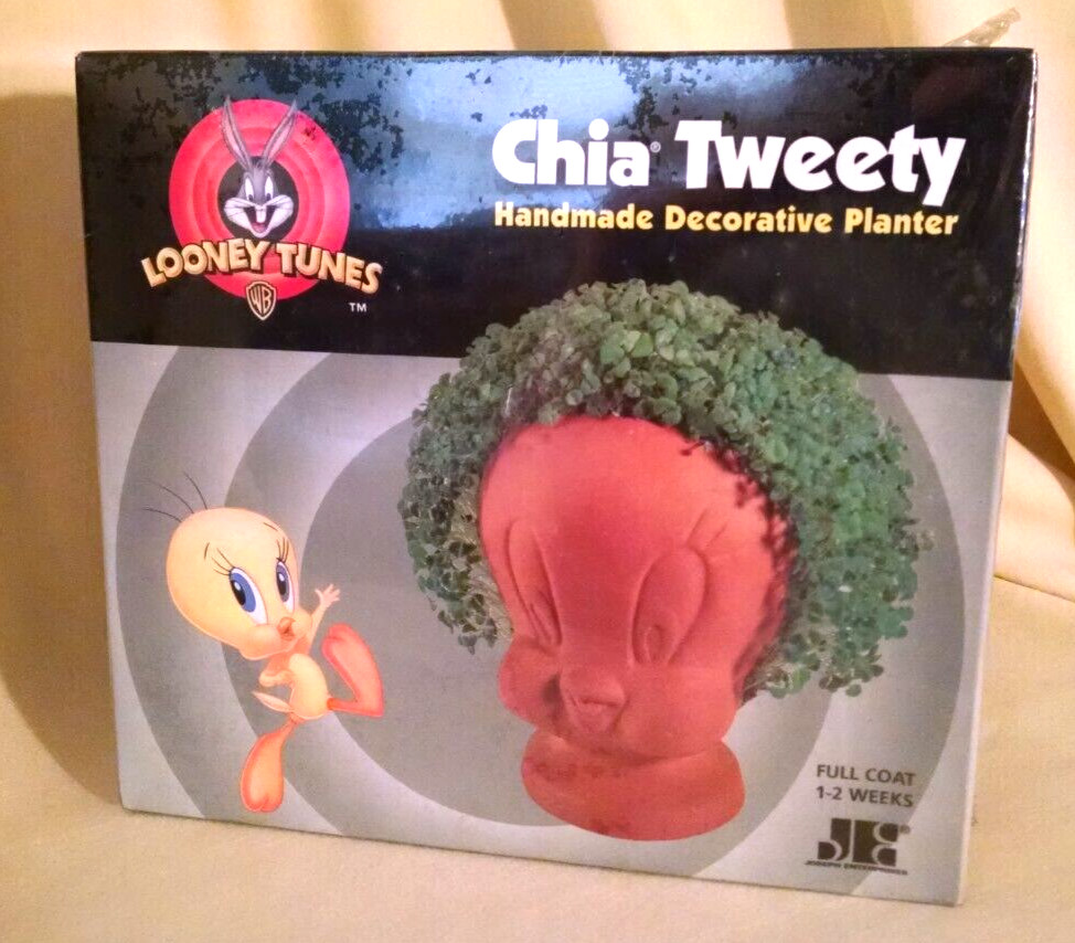 TWEETY BIRD CHIA PET NEW 1999 LOONEY TUNES JOSEPH ENTERPRISES SEALED CARTOON.
