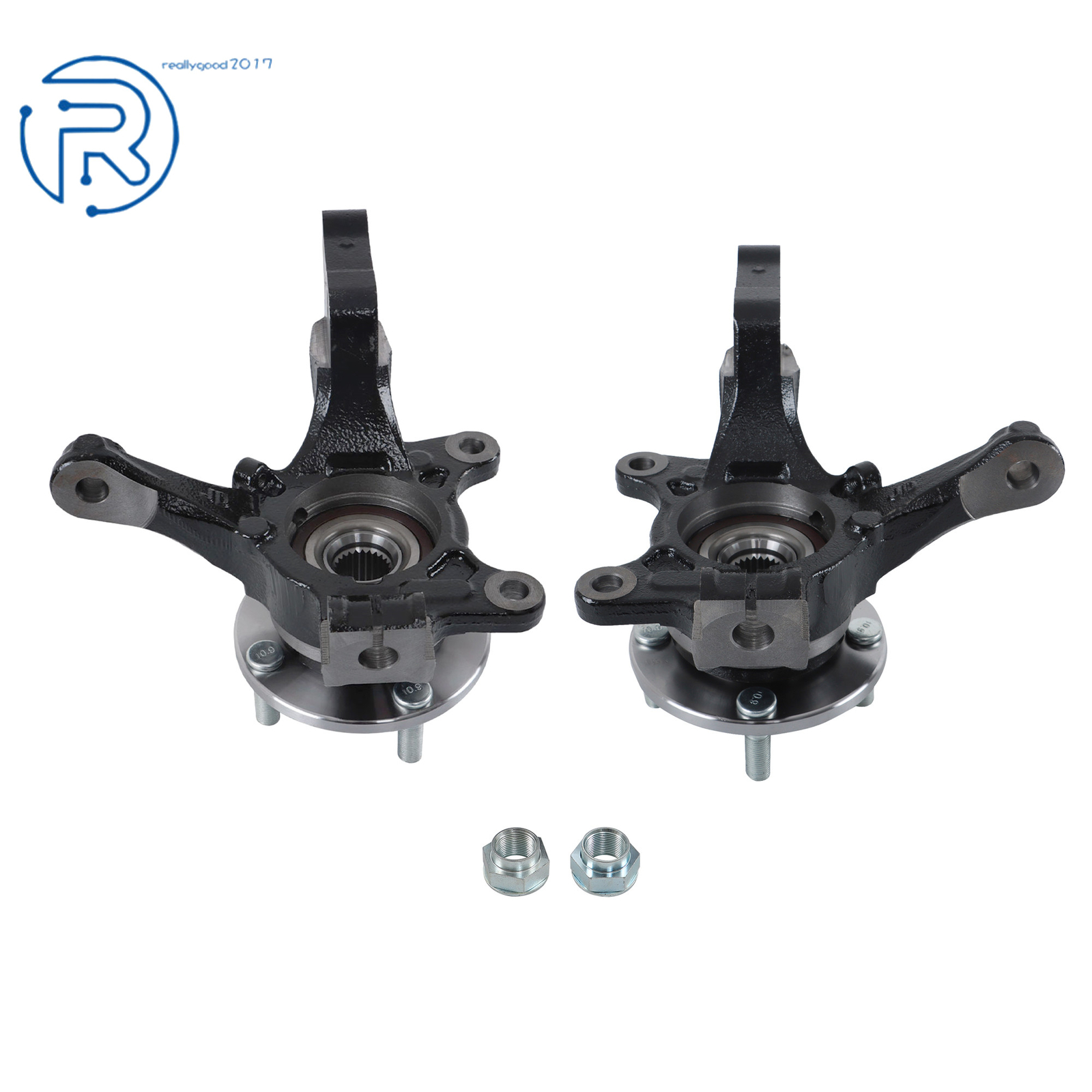 Pair Front LH + RH Knuckle & Wheel Hub Bearing For 2014-2019 Nissan Versa Note