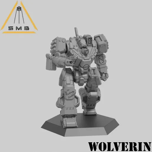 Battletech Compatible WOLVERIN (WVR-6R) Proxy 3d Print By SirMortimerBombito