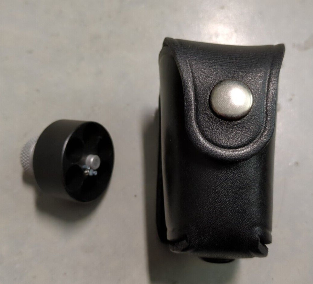 Rare Bianchi C2430 Black Leather Belt Pouch & HKS 10 Revolver Speed Loader