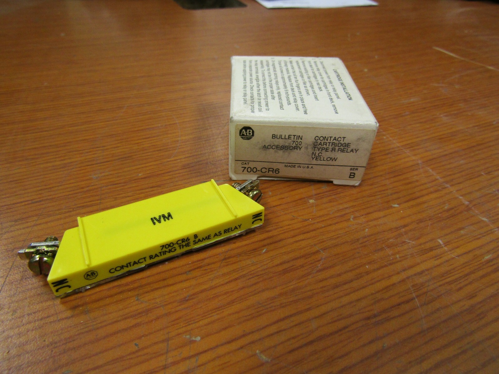😎 NEW ALLEN BRADLEY 700-CR6 NORMALLY CLOSED CONTACT CARTRIDGE YELLOW SERIES A