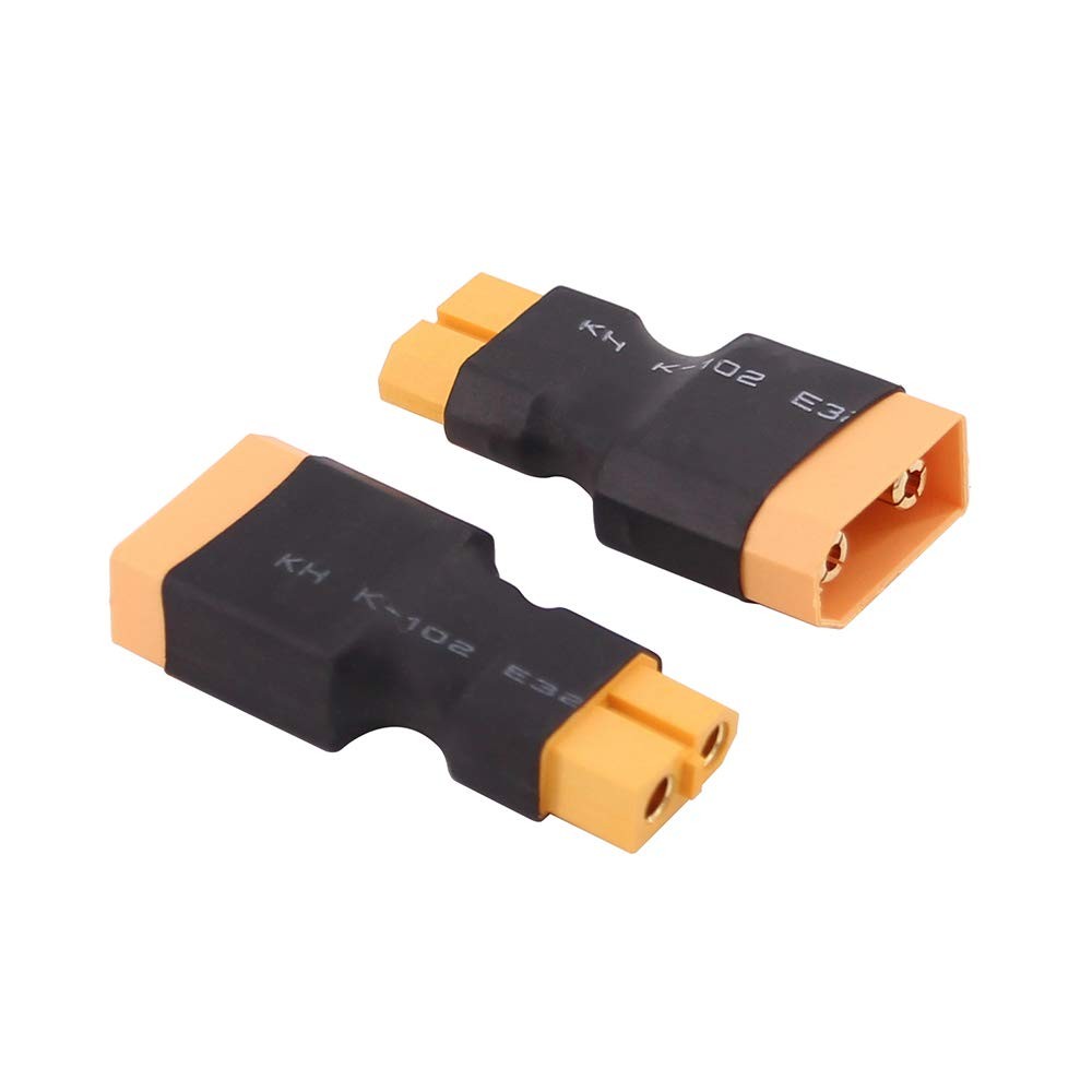 OliRC 2pcs Male XT90 XT-90 to Female XT60 XT-60 Connector Adapter(C95-2) Black