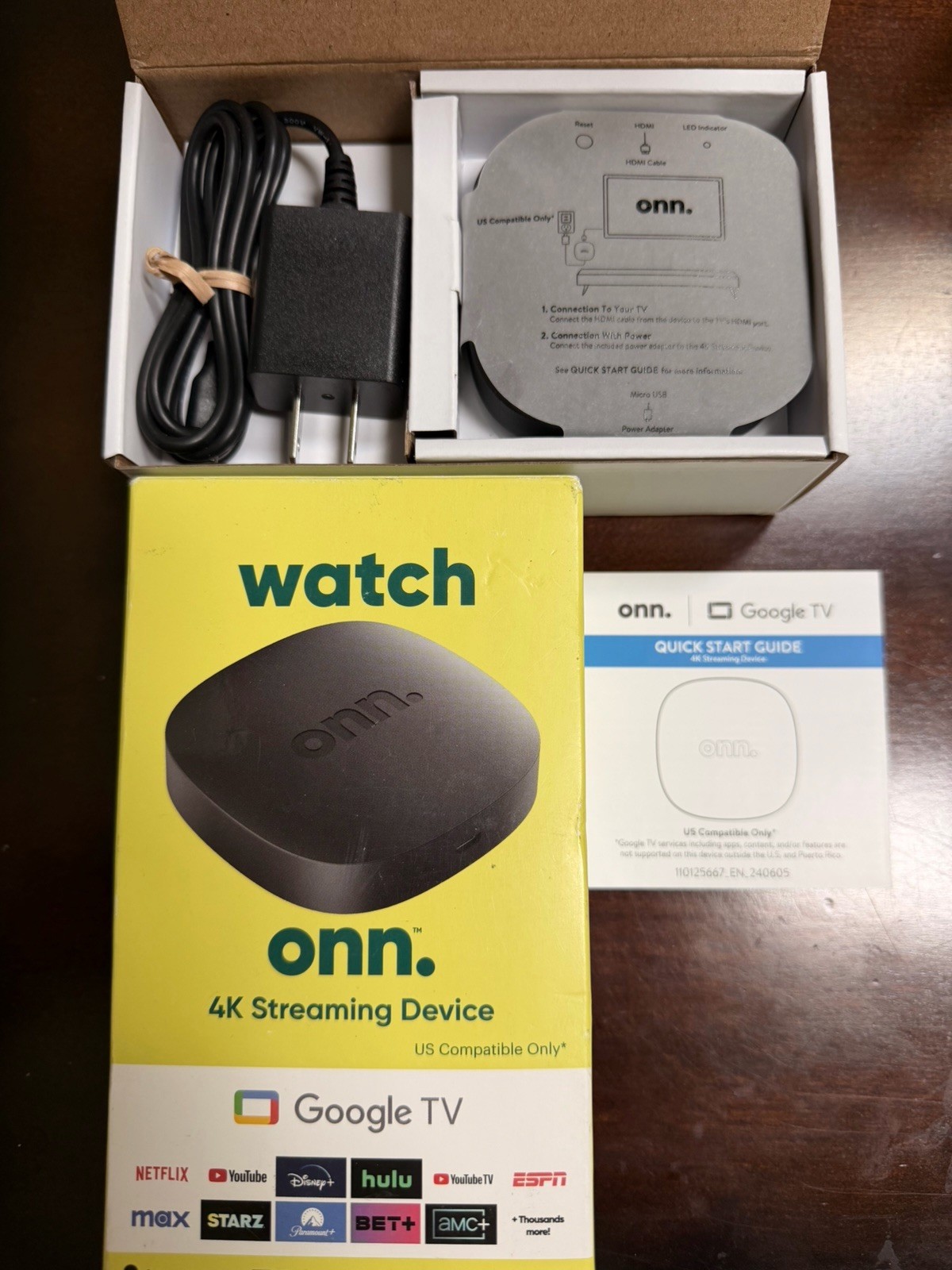 NEW onn 4K Streaming Device Google TV Fast Streaming, Ultra HD 8GB Storage 2GB