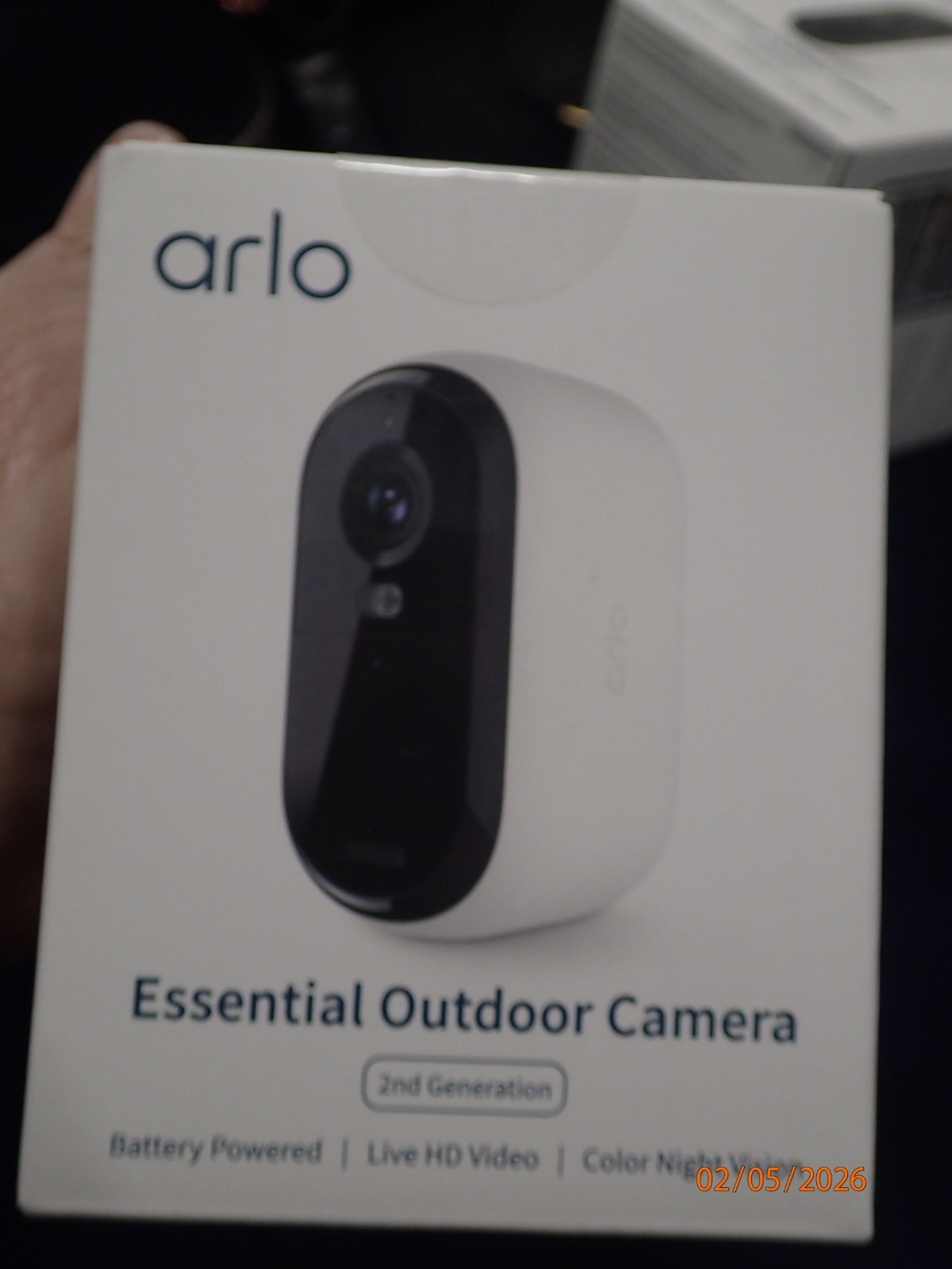 Arlo Essential Outdoor Camera 2nd Generation HD White Color Night Vision SEALED