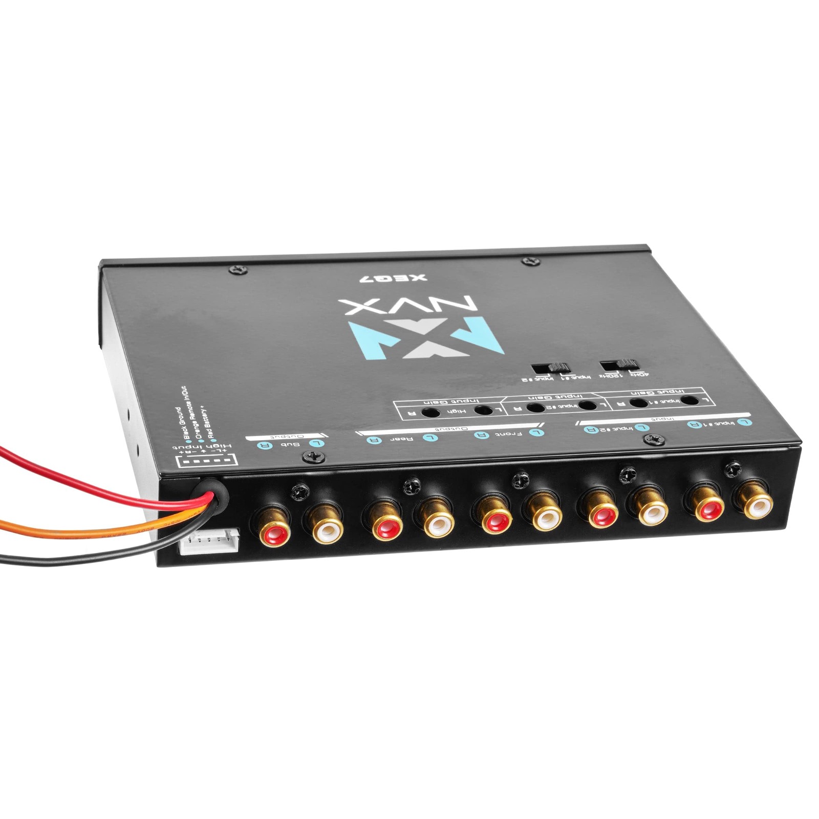 NVX 7-Band XEQ7 Graphic Equalizer with Front 3.5mm Aux Input, Dual RCA Inputs...