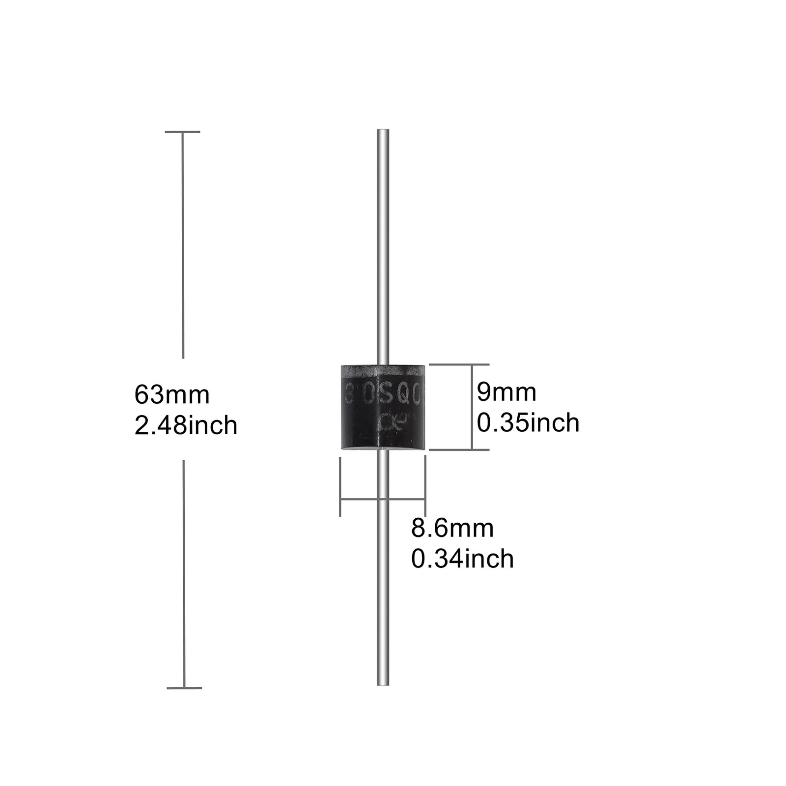 30Pcs 30SQ050 Schottky Diode Rectifying/Blocking 30A 50V for Solar Panel Para...