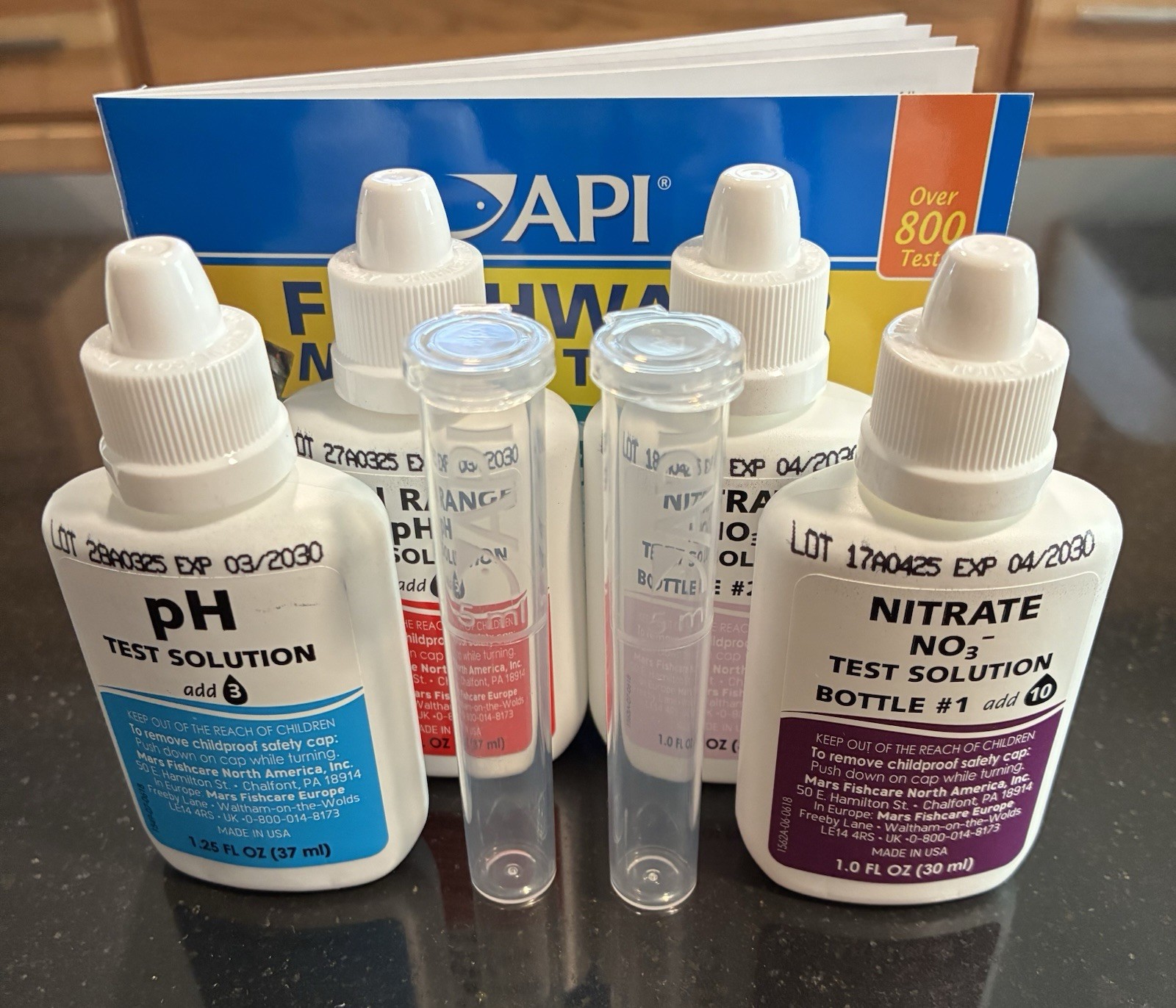 API pH & High Range pH Test Kits & Nitrate Test Kit, Booklet & 2 Test Tubes NEW