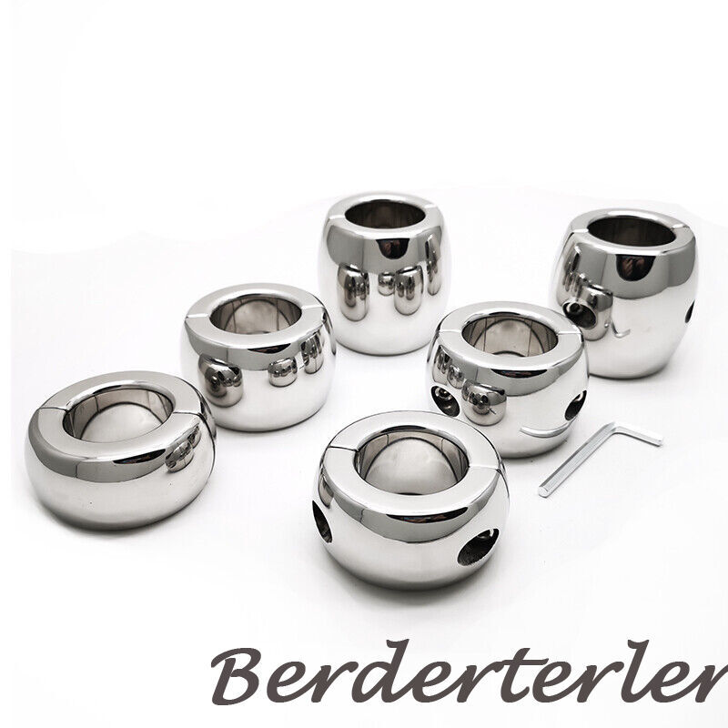 Magnetic Ball Stretcher Scrotum Penis Rings Weight Heavy Duty Stainless Steel