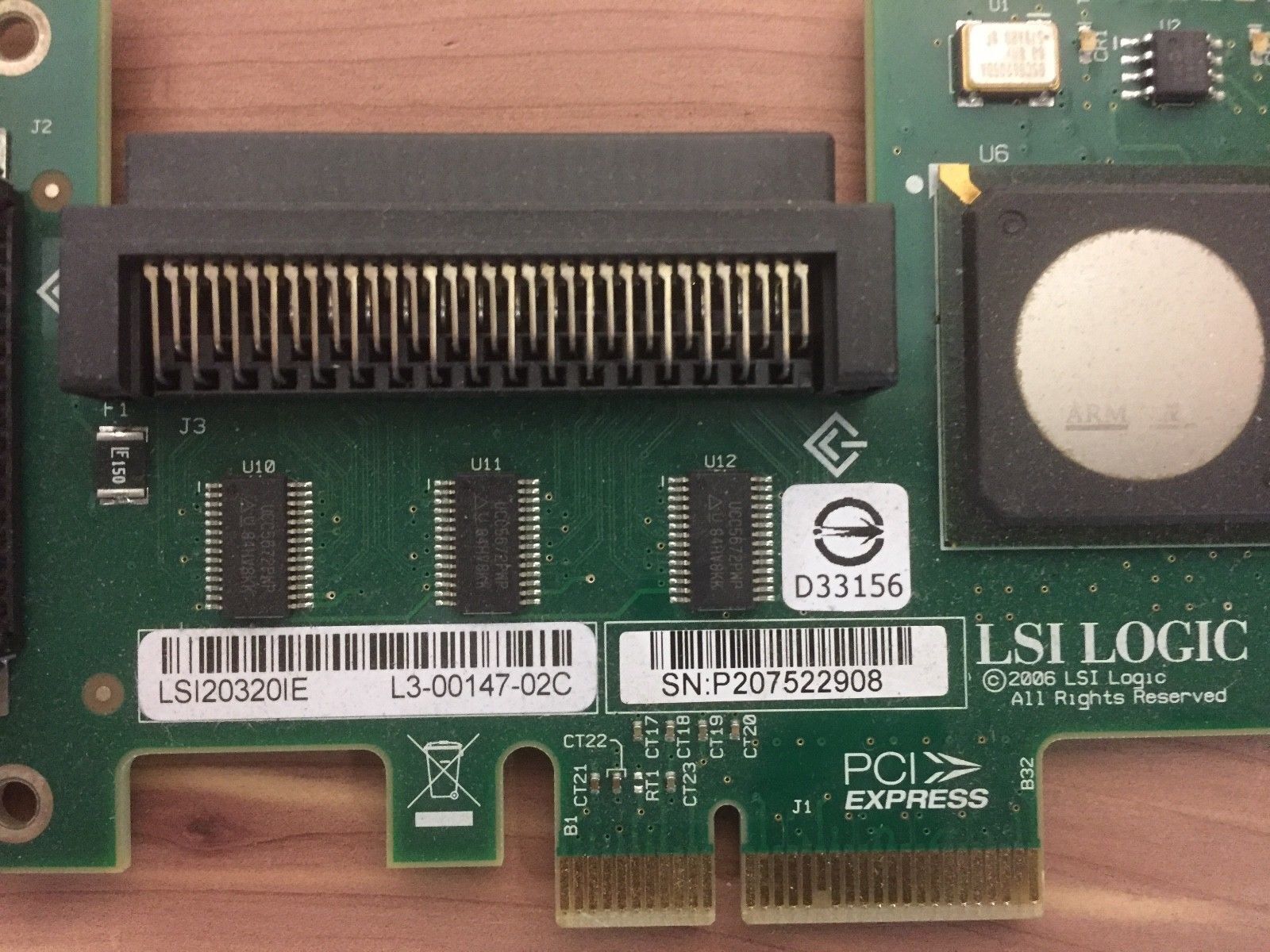 Dell LSI Logic LVD PCI-E Ultra320 Controller Card LSI20320IE Height Bracket