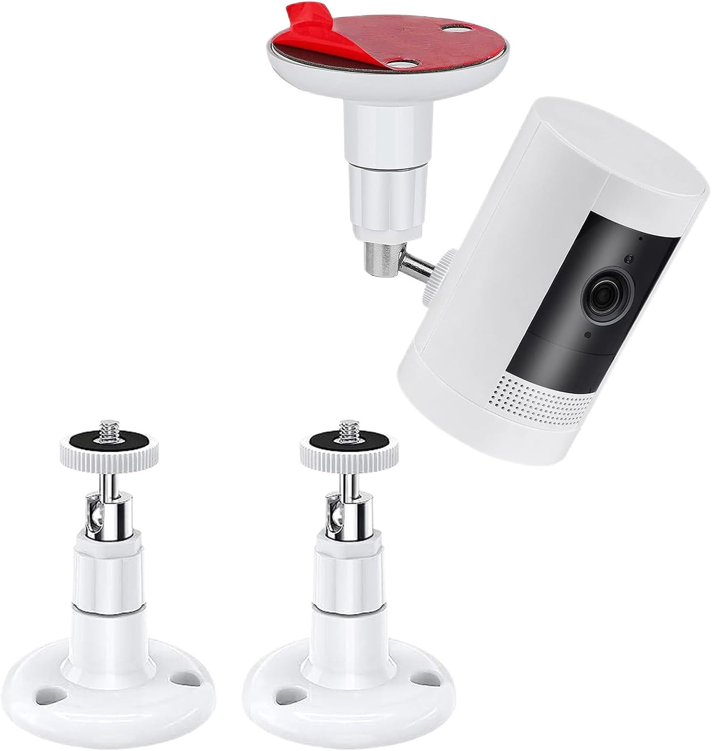 2 Pack Adjustable Ceiling Wall Mount Kit for Plug-In Ring HD Security Camera&Sti