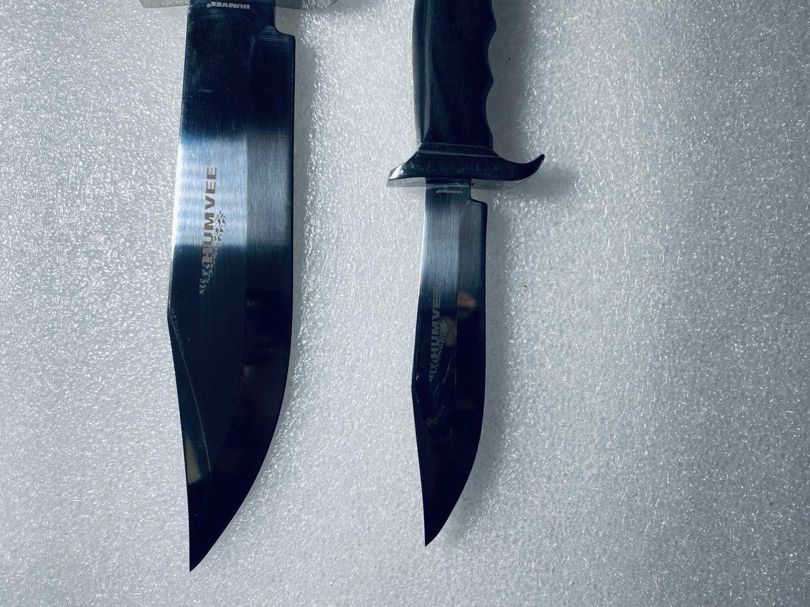HUMVEE 2Pc. Large/Small Mirror Polished Bowie Knife Combo Set W/ Sheath - (READ)