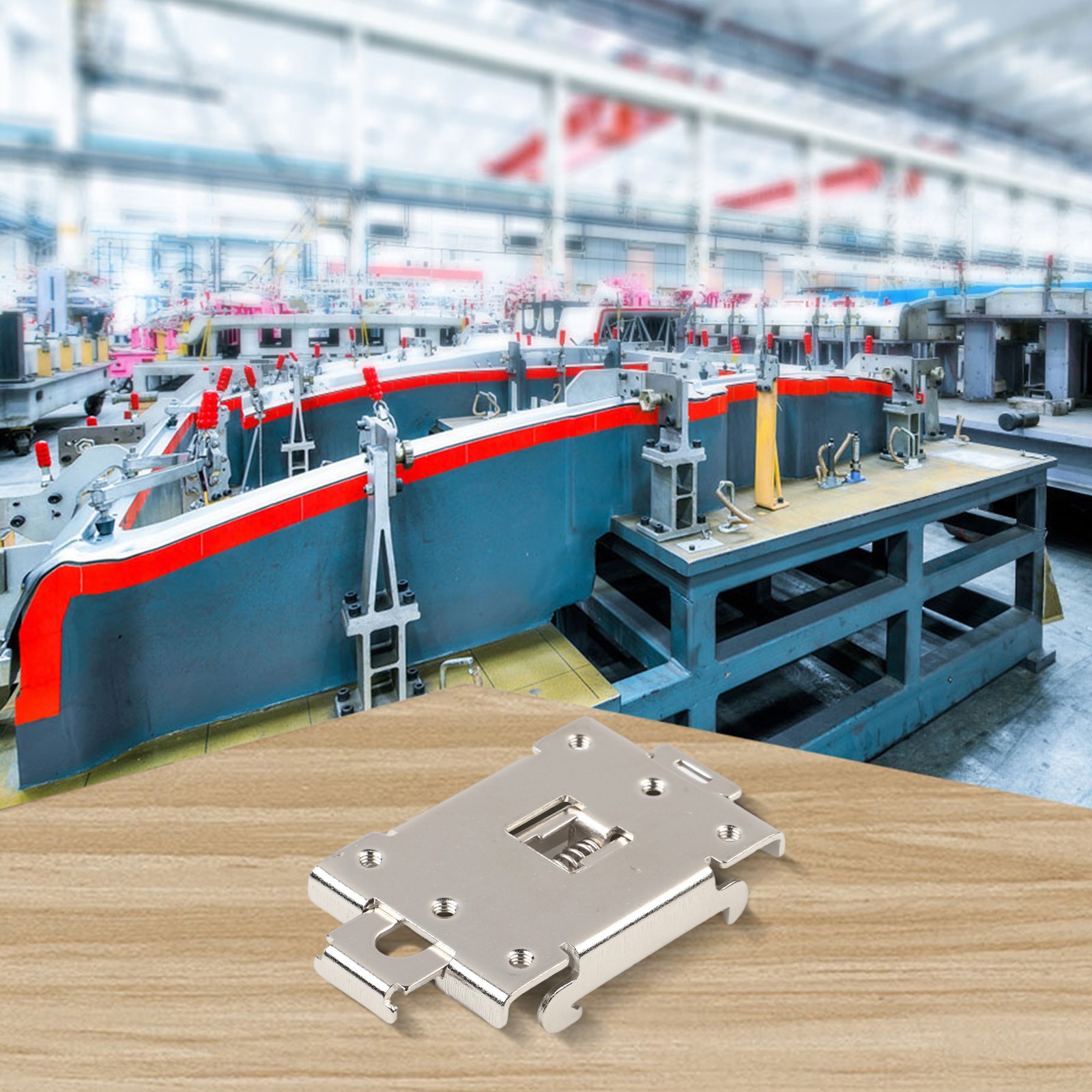 1*Solid State Relay DIN Rail Mounting Bracket Electroplating Stainless Steel