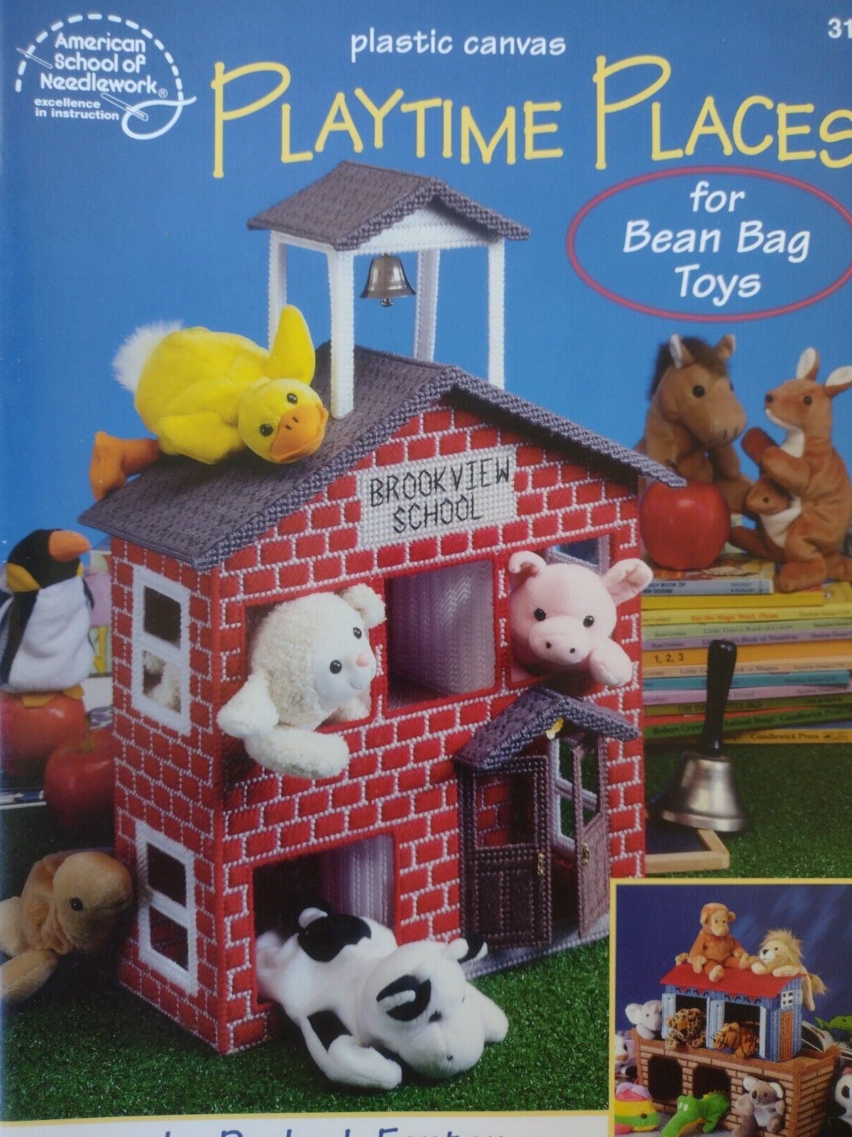 ASN PLASTIC CANVAS PATTERN BOOK 1999 PLAYTIME PLACES beanie babies #3194