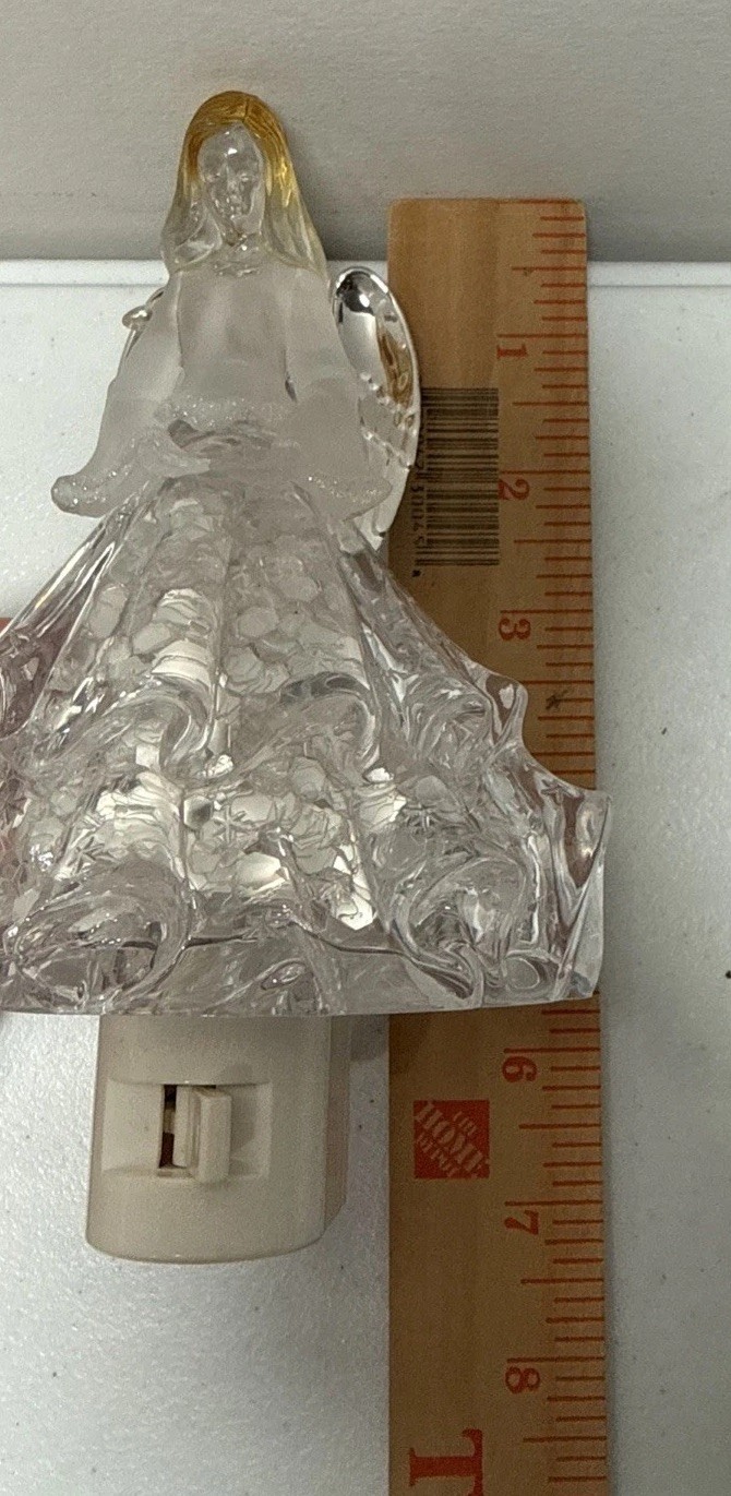Acrylic Clear Angel Night Light Beautiful Christmas