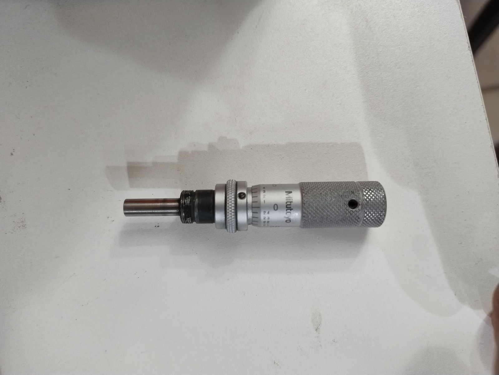 Mitutoyo 148-502 Micrometer Head 0-0.5in Range, 0.001in Graduation, Flat Spindle