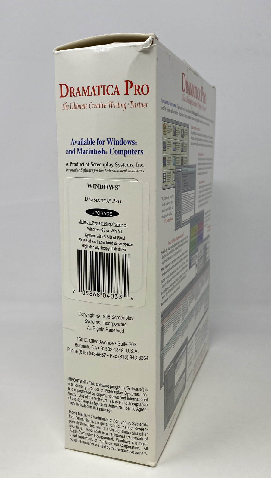 Dramatica Pro The Ultimate Creative Writing Partner BOX AND MANUALS ONLY NO DISK