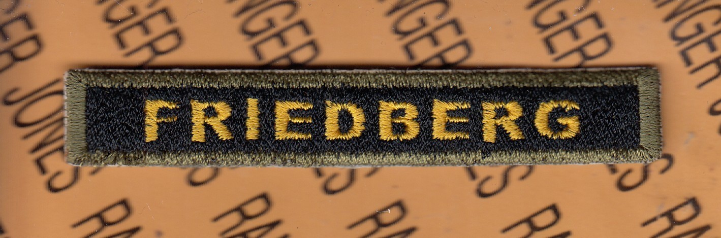 US Army 3rd Armored Division FRIEDBERG Germany Armor Tank tab ~4" patch c/e