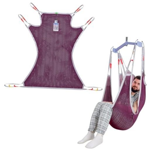 Full Body Patient Lift Sling - 440lbs Heavy Duty Breathable Mesh Shower Sling