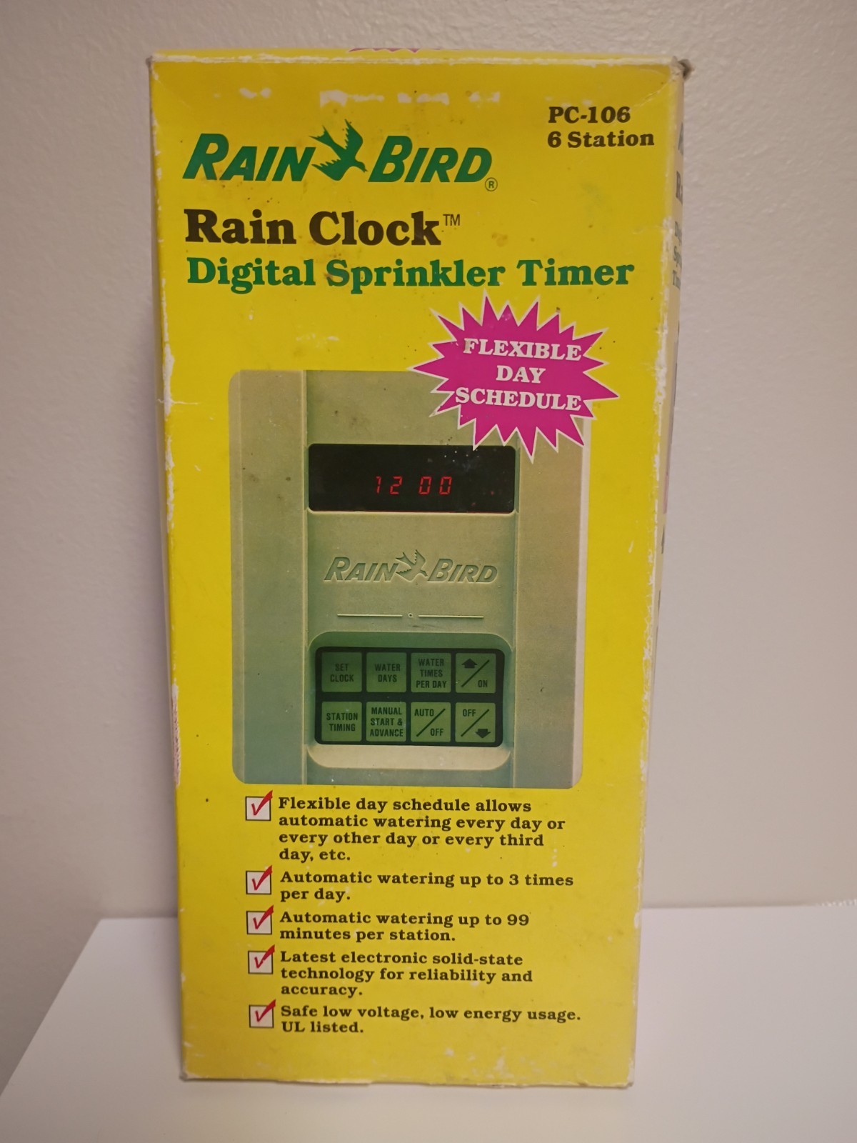 Rain Bird 6 Station Digital Sprinkler Timer PC-106 New Open Box