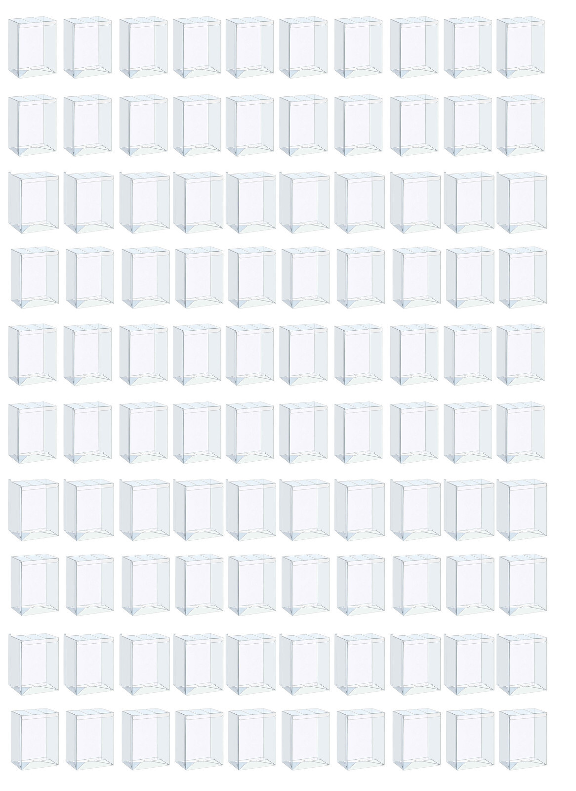 Funko Pop Protector 0.5MM Thick 100 Pack for 4 Inch Funko Pop Vinyl Figures Box