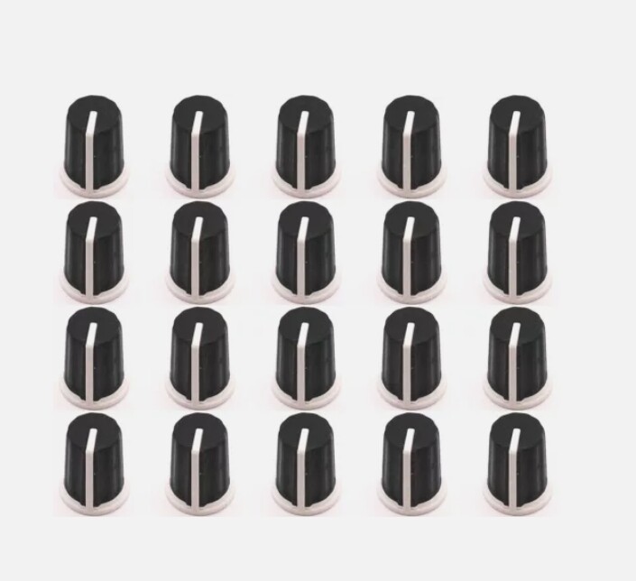 20pc For DJ Mixer DJM-700 750 800 850 900 2000 DAA1305-Black EQ Knob Cap
