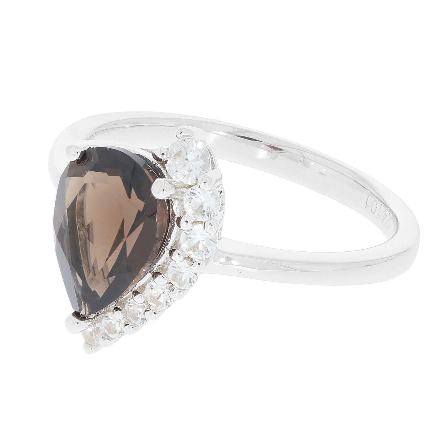 Sterling Silver Semi Mount Ring Setting Pear PE 10X7mm Topaz