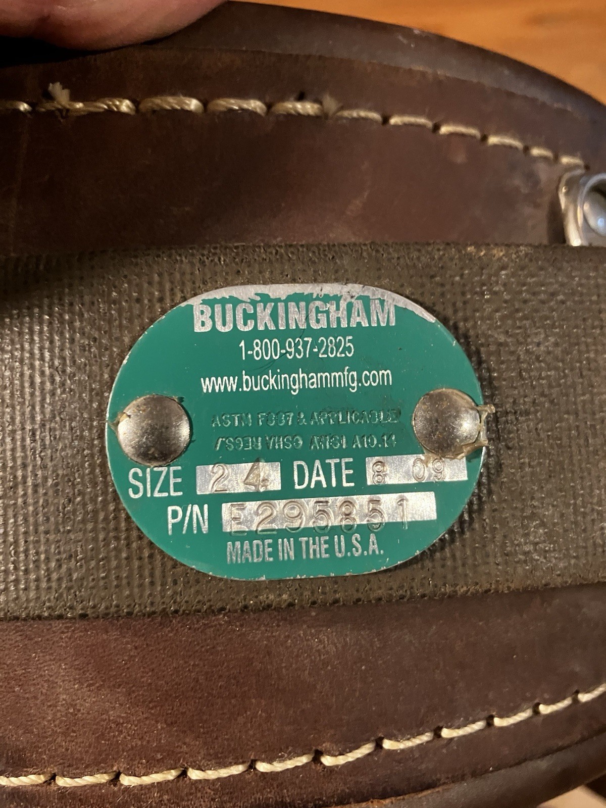 Buckingham Lineman Climbing Belt SIZE 24