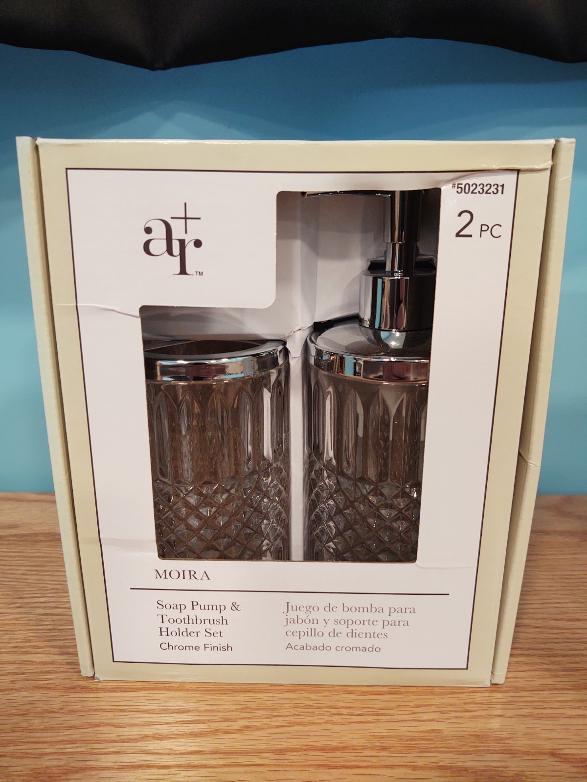 Allen + Roth Moira Soap Pump Toothbrush Holder Set