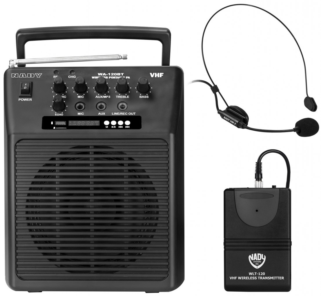 Nady WA-120BT HM3 Portable P.A. Speaker w/ Wireless Headset