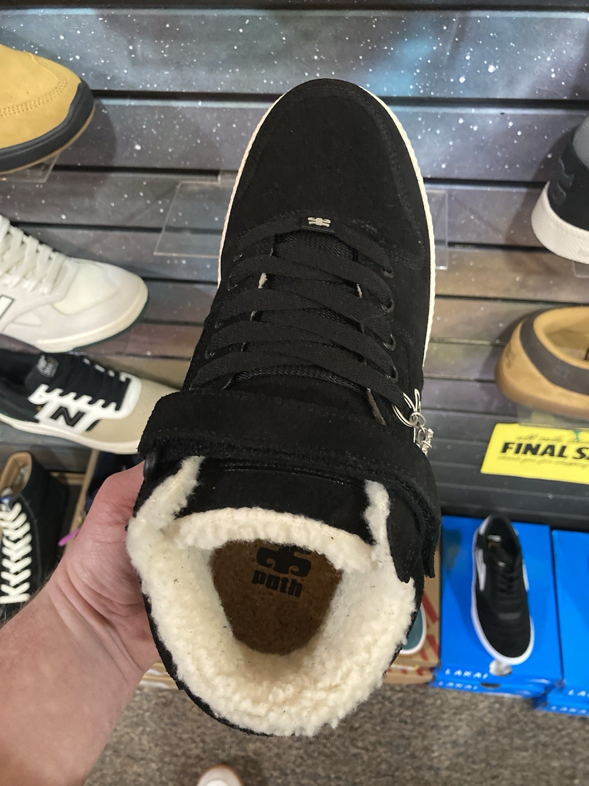 Ipath Grasshopper Shearling Waxed Suede size 12