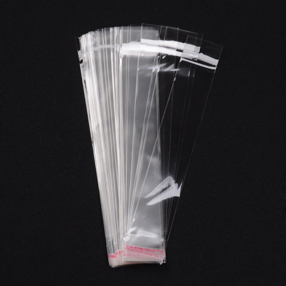 About 1000pcs OPP Cellophane Bags Rectangle Clear 26.5x4cm Unilateral