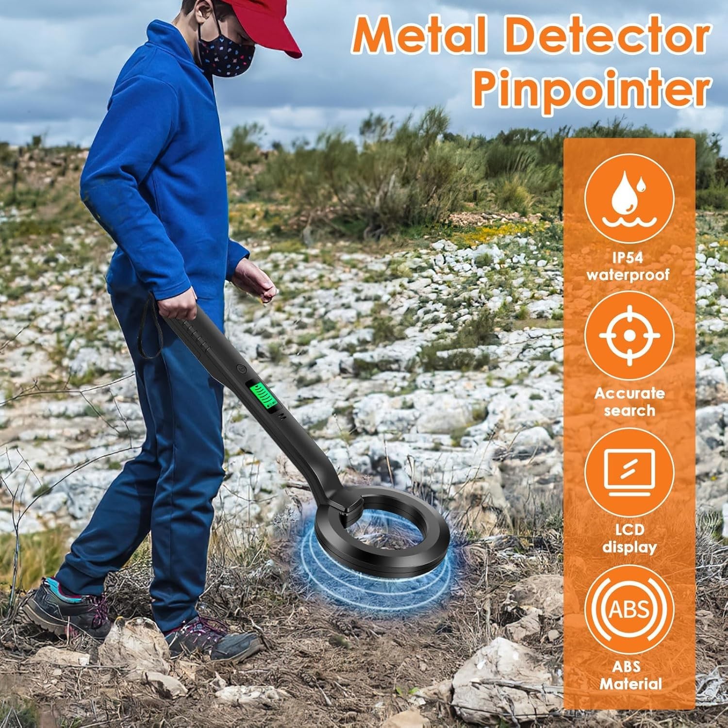 Underwater Metal Detector Submersive Fully Waterproof Metal Detector for Ad