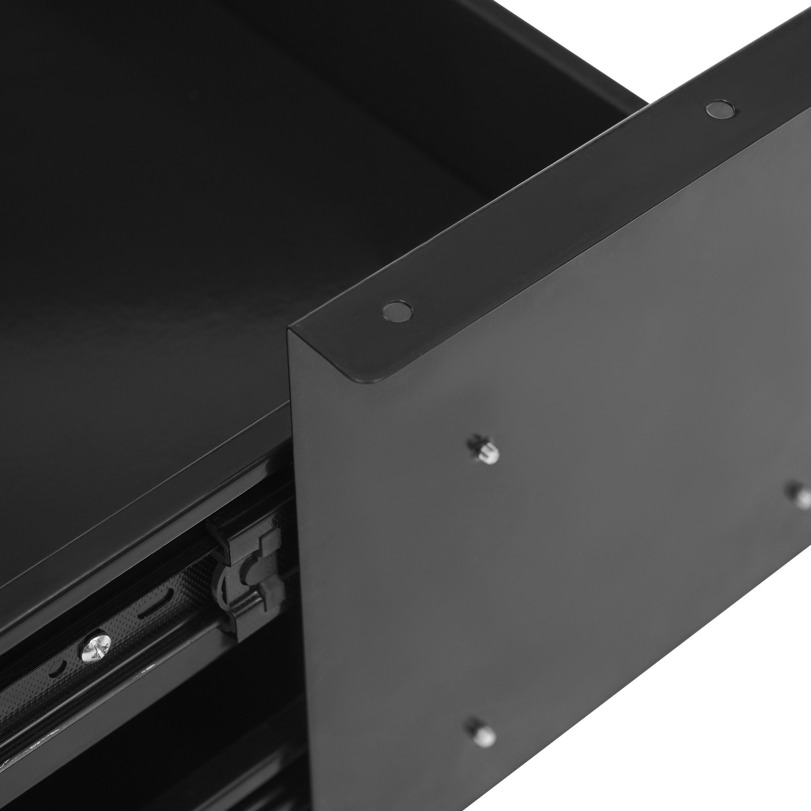 Black Dual Level 16" Pull Out Under Desk Storage Drawer Set