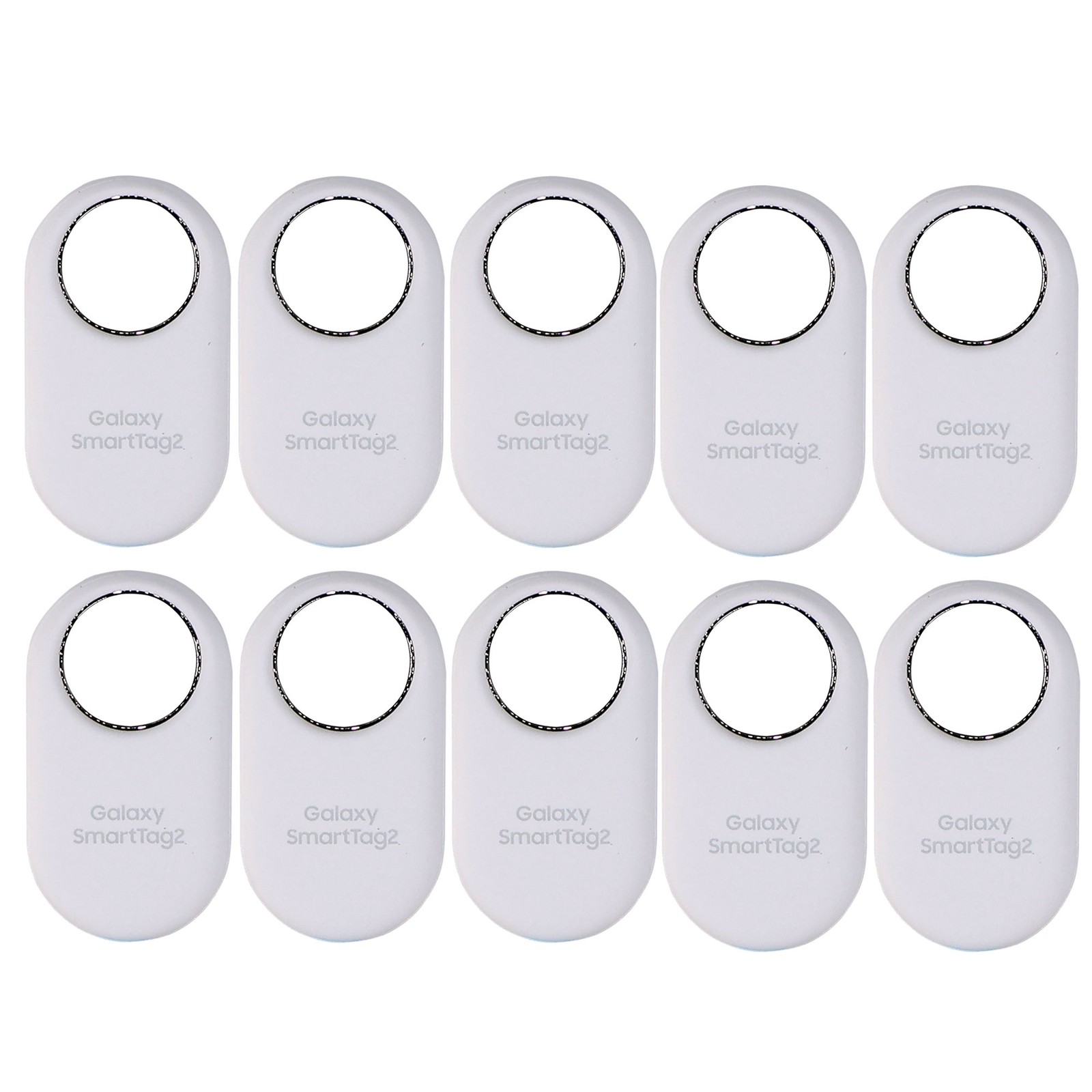 10x Samsung SmartTag2 Bluetooth + UWB, IP67 Water and Dust Resistant - White