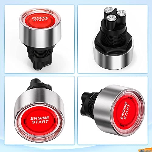 Gebildet Universal 12V-24V/50A SPST Momentary Red-engine Start Stop Button
