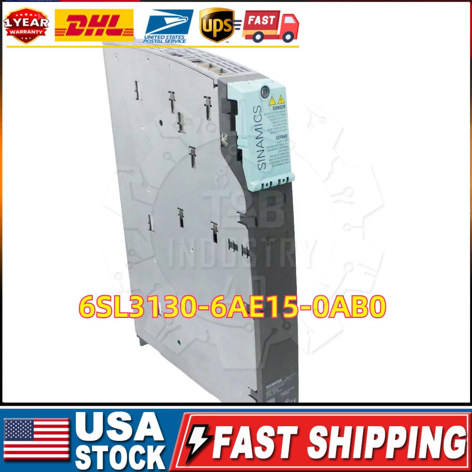 NEW Siemens 6SL3130-6AE15-0AB0 10kW (10HP) Smart Line Module Input 50/60Hz 3AC