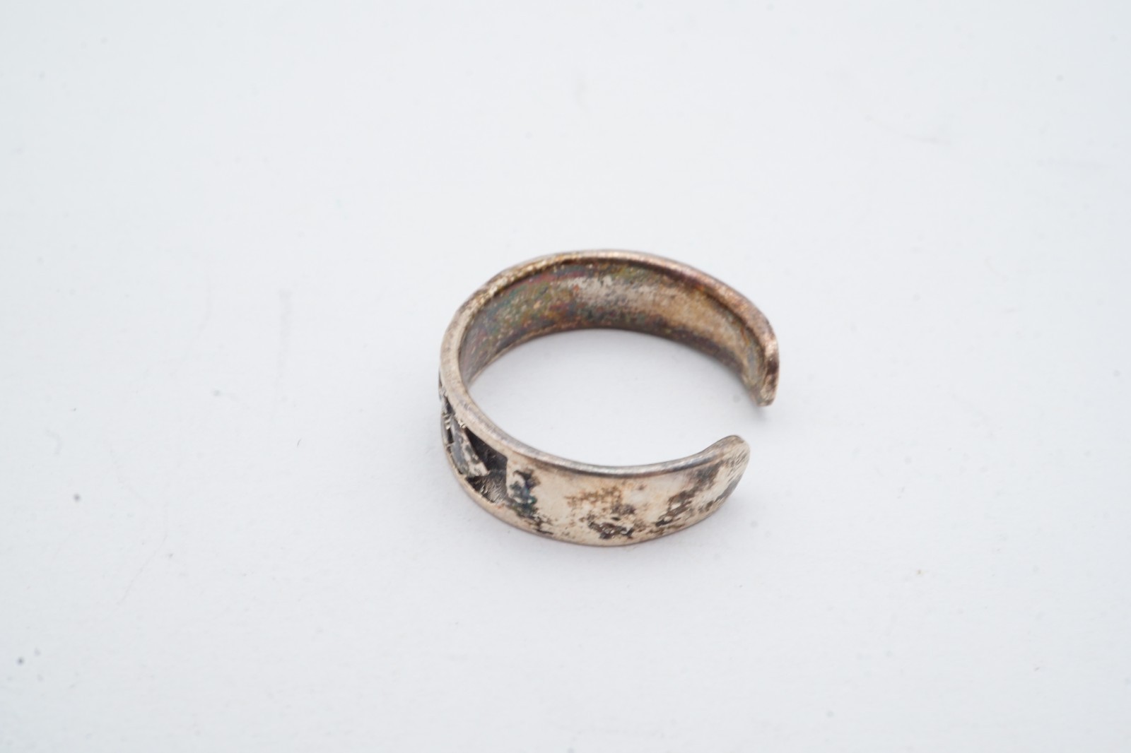 Sterling Silver 925 Heart Toe Ring Size 3